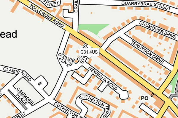 G31 4US map - OS OpenMap – Local (Ordnance Survey)