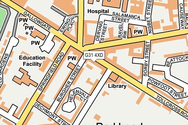 G31 4XD map - OS OpenMap – Local (Ordnance Survey)