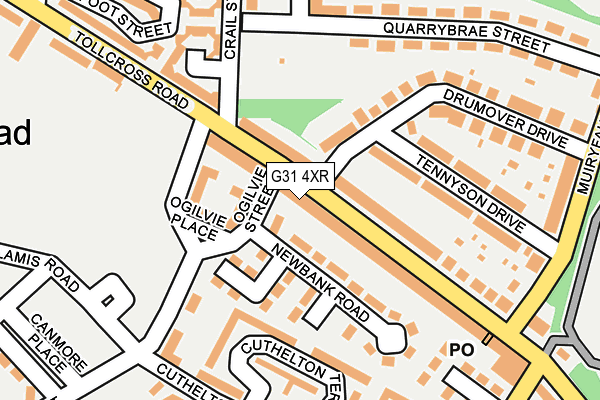 G31 4XR map - OS OpenMap – Local (Ordnance Survey)