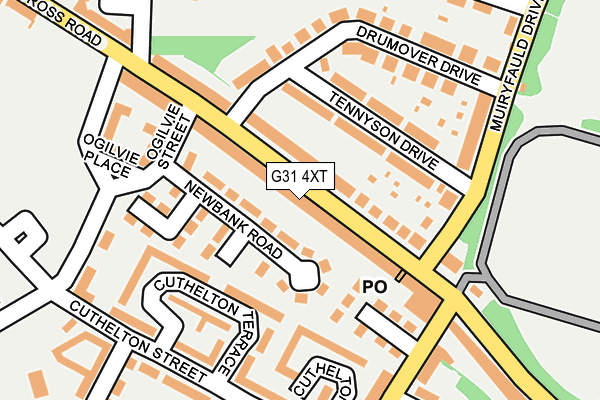 G31 4XT map - OS OpenMap – Local (Ordnance Survey)