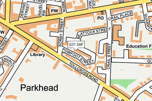 G31 5AF map - OS OpenMap – Local (Ordnance Survey)