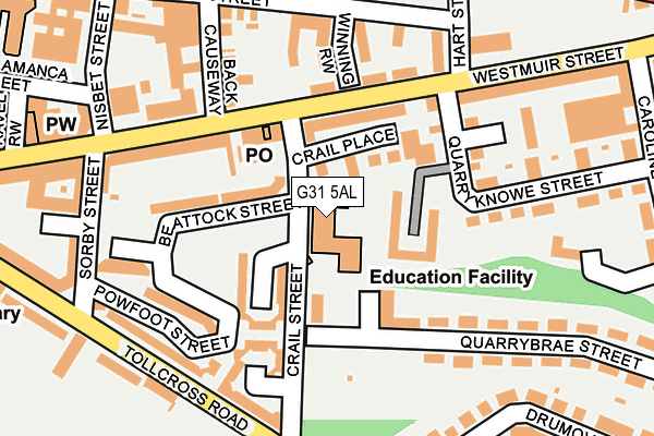 G31 5AL map - OS OpenMap – Local (Ordnance Survey)