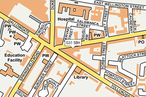 G31 5BH map - OS OpenMap – Local (Ordnance Survey)