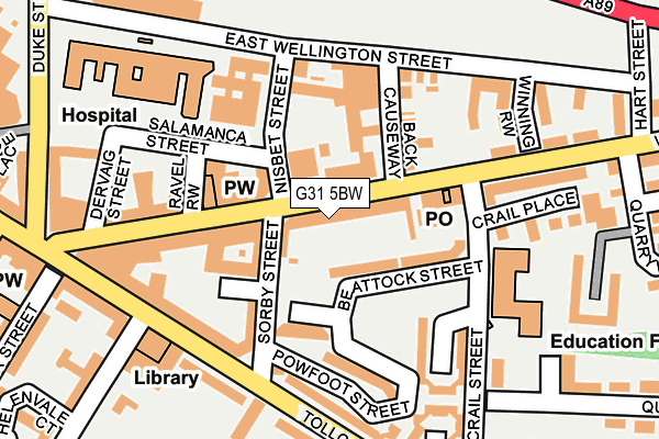 G31 5BW map - OS OpenMap – Local (Ordnance Survey)