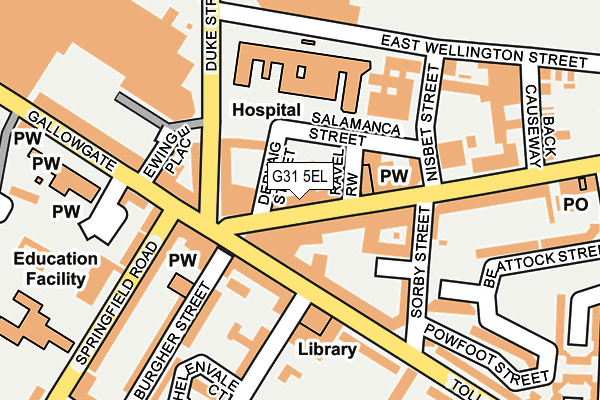 G31 5EL map - OS OpenMap – Local (Ordnance Survey)