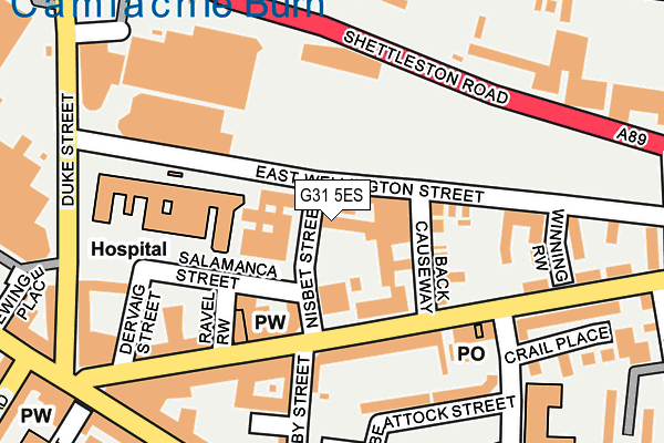 G31 5ES map - OS OpenMap – Local (Ordnance Survey)