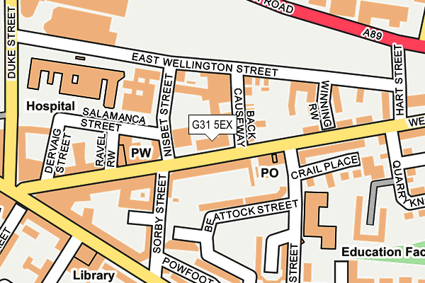 G31 5EX map - OS OpenMap – Local (Ordnance Survey)