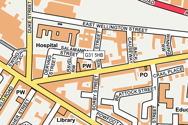 G31 5HB map - OS OpenMap – Local (Ordnance Survey)