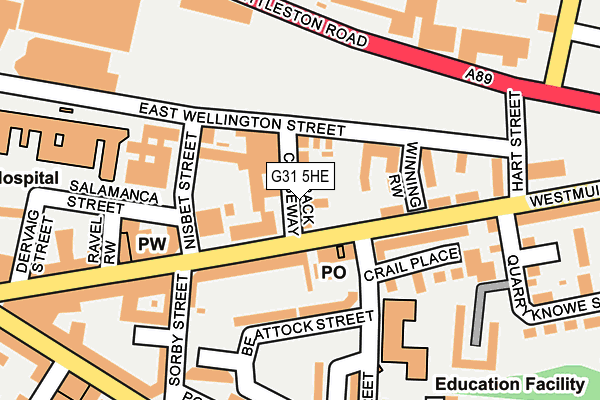 G31 5HE map - OS OpenMap – Local (Ordnance Survey)