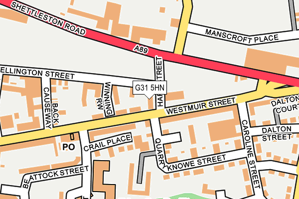 G31 5HN map - OS OpenMap – Local (Ordnance Survey)