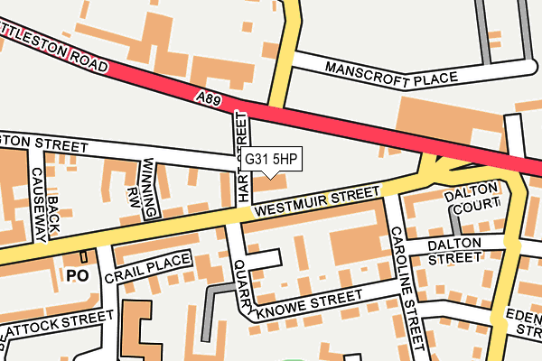 G31 5HP map - OS OpenMap – Local (Ordnance Survey)