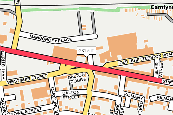 G31 5JT map - OS OpenMap – Local (Ordnance Survey)