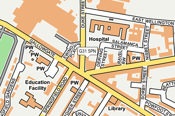 G31 5PN map - OS OpenMap – Local (Ordnance Survey)