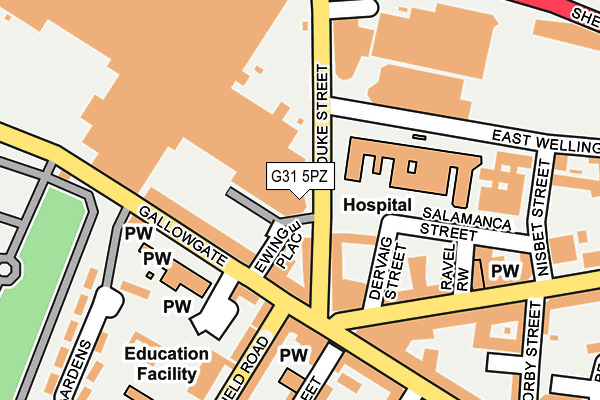 G31 5PZ map - OS OpenMap – Local (Ordnance Survey)