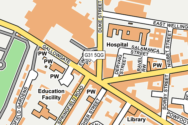 G31 5QG map - OS OpenMap – Local (Ordnance Survey)