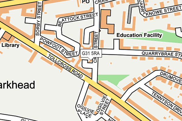 G31 5RA map - OS OpenMap – Local (Ordnance Survey)