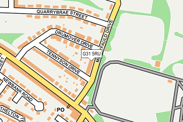 G31 5RU map - OS OpenMap – Local (Ordnance Survey)