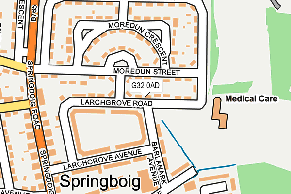 G32 0AD map - OS OpenMap – Local (Ordnance Survey)