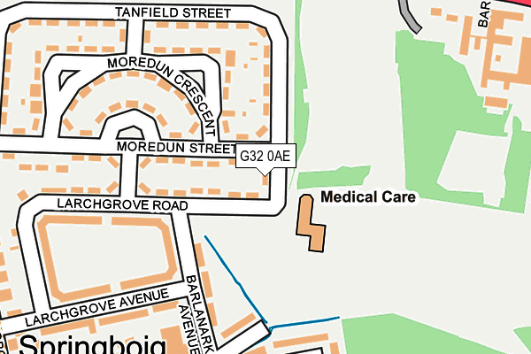 G32 0AE map - OS OpenMap – Local (Ordnance Survey)