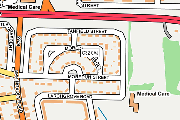 G32 0AJ map - OS OpenMap – Local (Ordnance Survey)