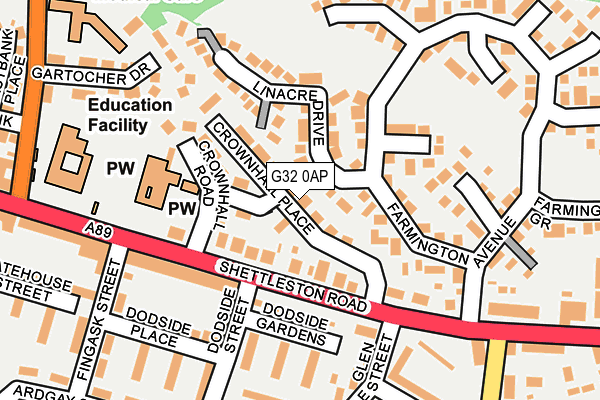 G32 0AP map - OS OpenMap – Local (Ordnance Survey)