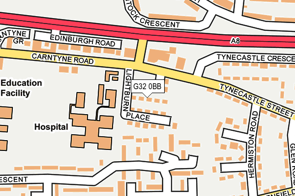 G32 0BB map - OS OpenMap – Local (Ordnance Survey)