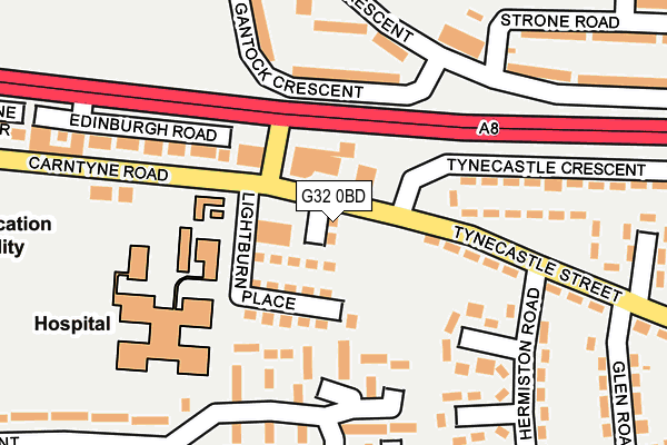 G32 0BD map - OS OpenMap – Local (Ordnance Survey)