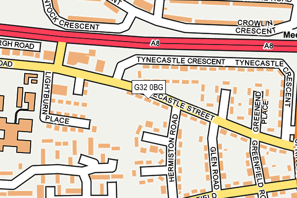 G32 0BG map - OS OpenMap – Local (Ordnance Survey)