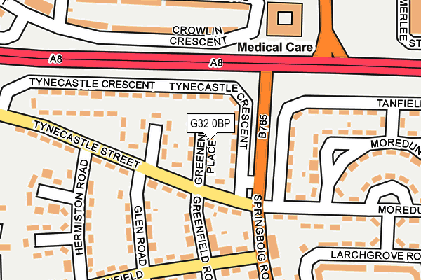 G32 0BP map - OS OpenMap – Local (Ordnance Survey)