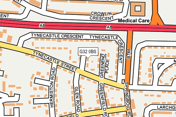 G32 0BS map - OS OpenMap – Local (Ordnance Survey)