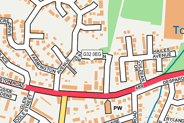 G32 0EG map - OS OpenMap – Local (Ordnance Survey)