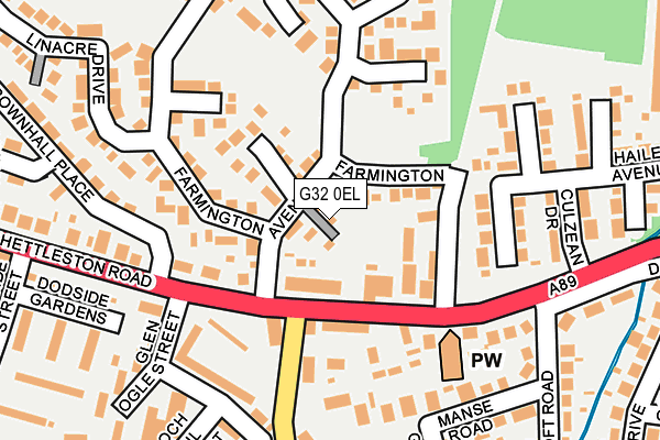G32 0EL map - OS OpenMap – Local (Ordnance Survey)