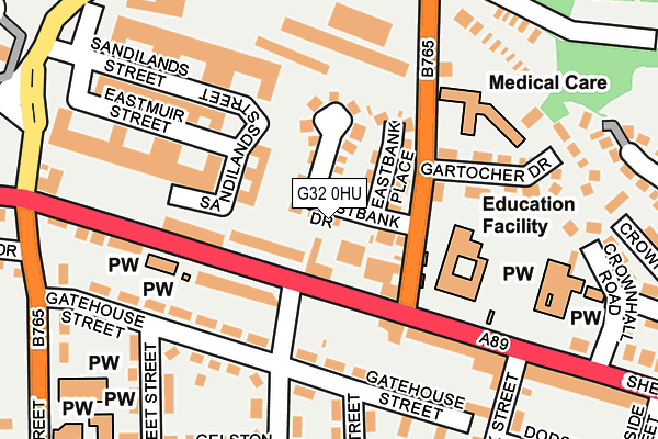 G32 0HU map - OS OpenMap – Local (Ordnance Survey)