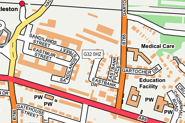 G32 0HZ map - OS OpenMap – Local (Ordnance Survey)