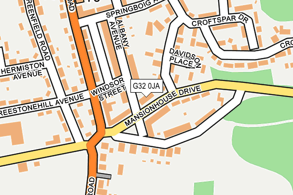 G32 0JA map - OS OpenMap – Local (Ordnance Survey)