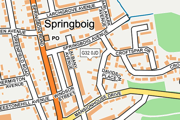 G32 0JD map - OS OpenMap – Local (Ordnance Survey)