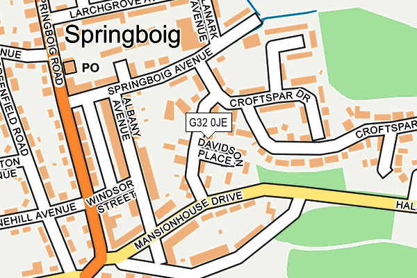 G32 0JE map - OS OpenMap – Local (Ordnance Survey)