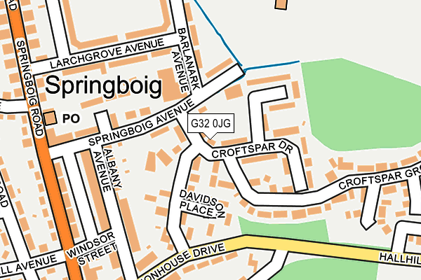 G32 0JG map - OS OpenMap – Local (Ordnance Survey)