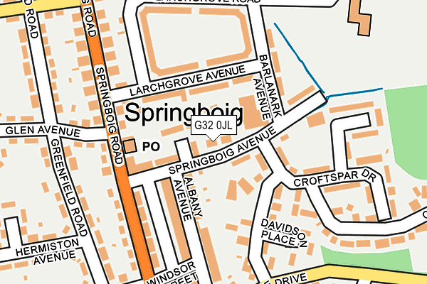 G32 0JL map - OS OpenMap – Local (Ordnance Survey)