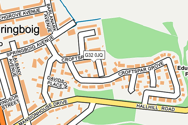 G32 0JQ map - OS OpenMap – Local (Ordnance Survey)