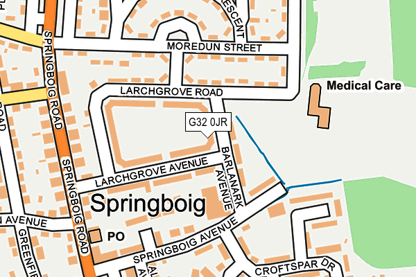 G32 0JR map - OS OpenMap – Local (Ordnance Survey)