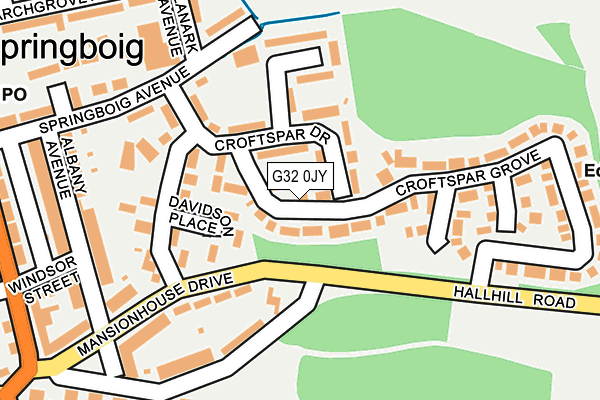 G32 0JY map - OS OpenMap – Local (Ordnance Survey)