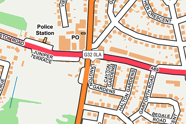 G32 0LA map - OS OpenMap – Local (Ordnance Survey)