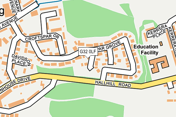 G32 0LF map - OS OpenMap – Local (Ordnance Survey)