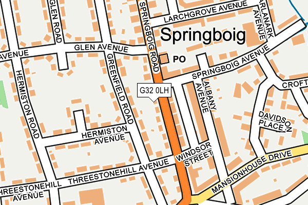 G32 0LH map - OS OpenMap – Local (Ordnance Survey)