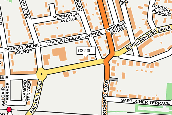 G32 0LL map - OS OpenMap – Local (Ordnance Survey)