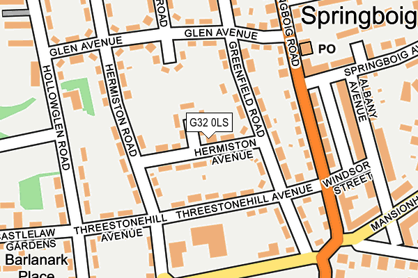 G32 0LS map - OS OpenMap – Local (Ordnance Survey)