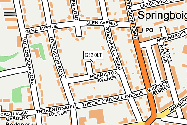 G32 0LT map - OS OpenMap – Local (Ordnance Survey)