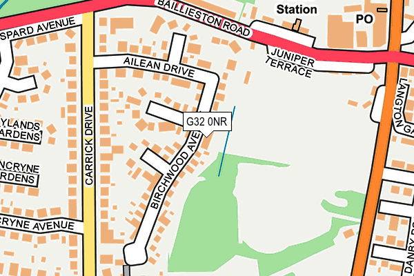 G32 0NR map - OS OpenMap – Local (Ordnance Survey)