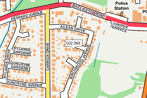 G32 0NX map - OS OpenMap – Local (Ordnance Survey)